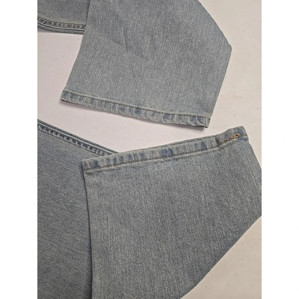 Levis‎ 505 Jeans Mens 40x30 Blue Light Wash Straight Stretch WaterLess Denim